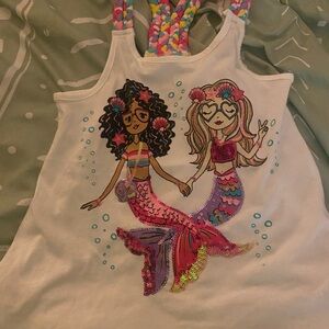 Tommy Bahama Kids Tank Top with Colorful Mermaid Design
